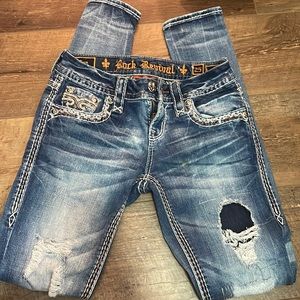 Rock revival womens skinny jeans